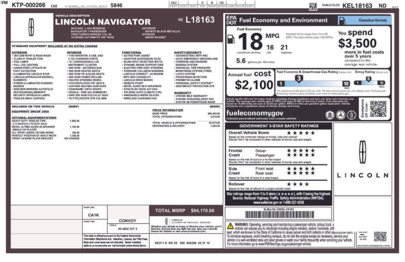 2019 Lincoln Navigator L Reserve