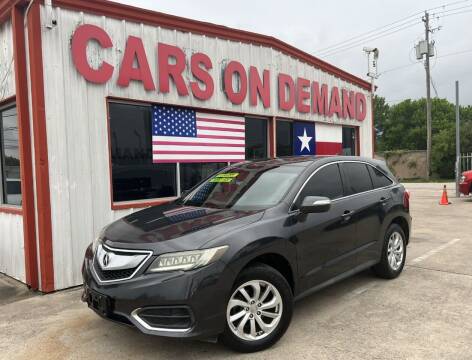 2016 Acura RDX for sale at Cars On Demand 2 in Pasadena TX