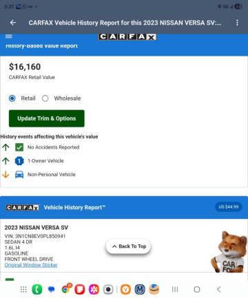 2023 Nissan Versa SV