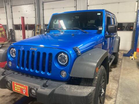 2015 Jeep Wrangler Unlimited for sale at RABIDEAU'S AUTO MART in Green Bay WI