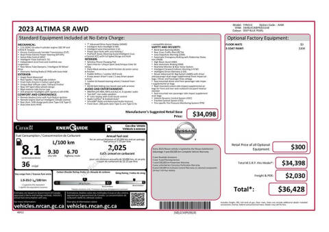 2023 Nissan Altima 2.5 SR