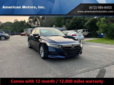 2019 Honda Accord for sale at American Motors, Inc. in Farmington MN