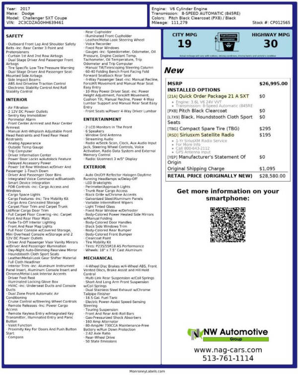 2017 Dodge Challenger SXT