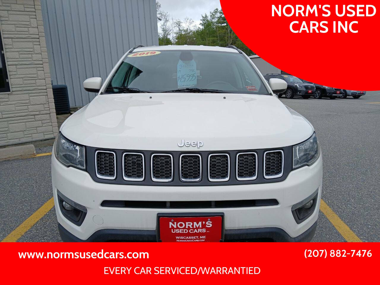 White 2019 Jeep Compass Latitude 4x4 Latitude 4dr SUV 1
