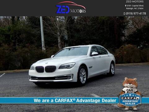 2013 BMW 7 Series for sale at Zed Motors in Raleigh NC