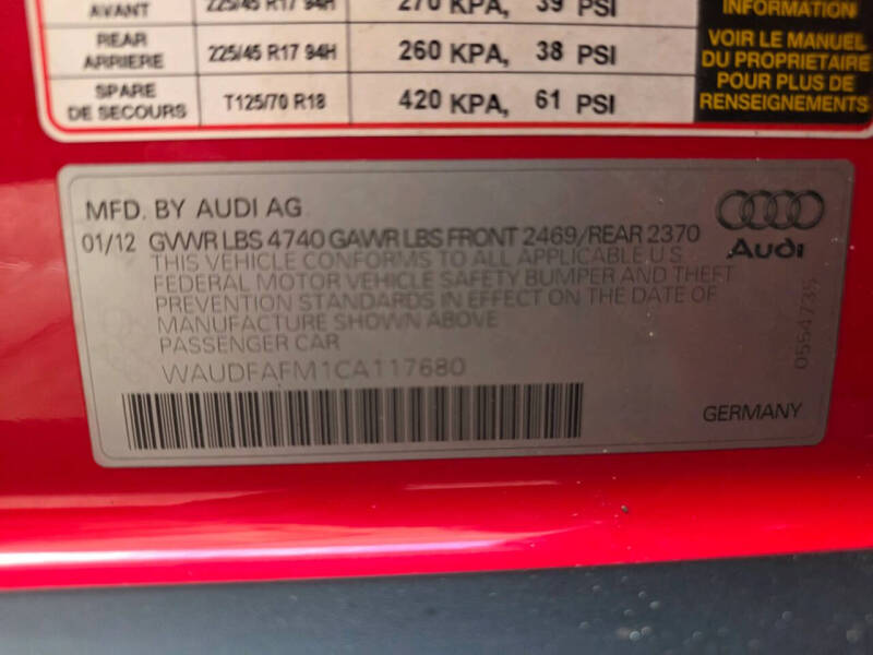 2012 Audi A3 2.0T quattro Premium