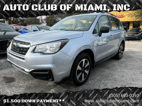 2017 Subaru Forester for sale at AUTO CLUB OF MIAMI, INC in Miami FL