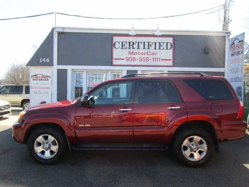 2008 Toyota 4Runner for sale at CERTIFIED MOTORCAR LLC in Roselle Park NJ