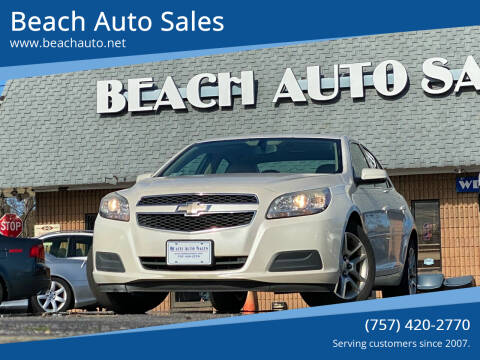 2013 Chevrolet Malibu for sale at Beach Auto Sales in Virginia Beach VA