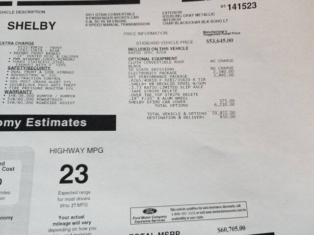 2011 Ford Shelby GT500