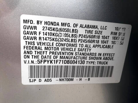 2013 Honda Ridgeline Sport