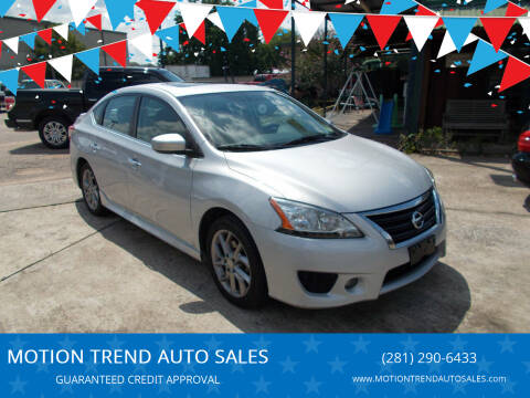 2013 Nissan Sentra for sale at MOTION TREND AUTO SALES in Tomball TX