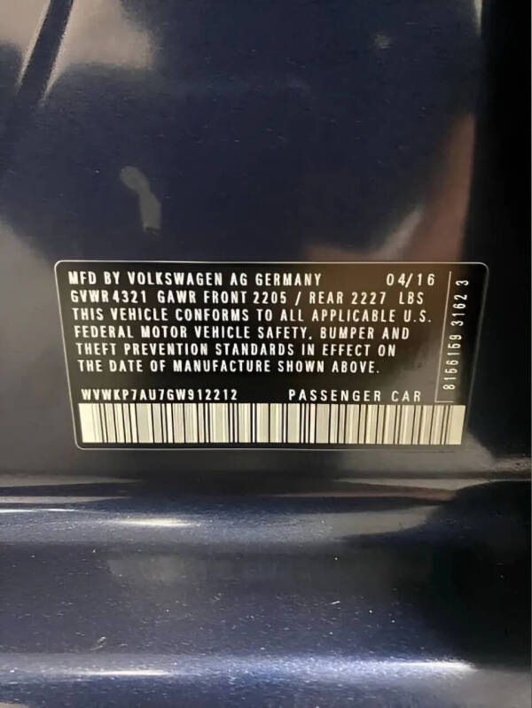 2016 Volkswagen e-Golf SE