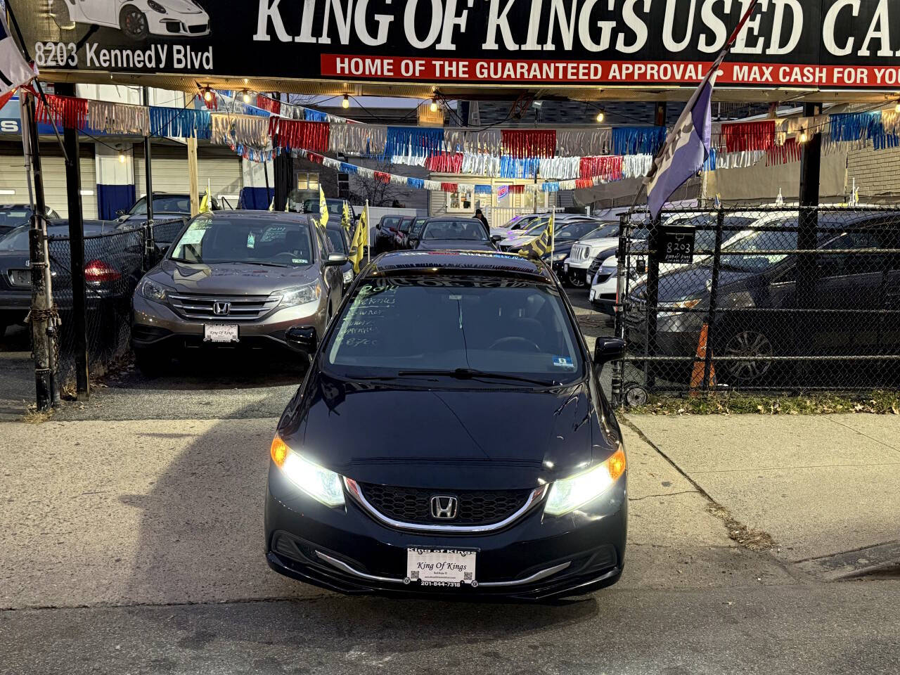 2014 Honda Civic LX 4dr Sedan CVT - Black exterior view 6
