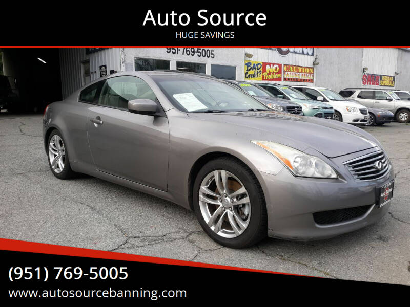 2008 Infiniti G37 for sale at Auto Source in Banning CA