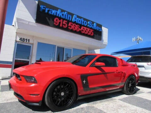 2012 Ford Mustang for sale at Franklin Auto Sales in El Paso TX