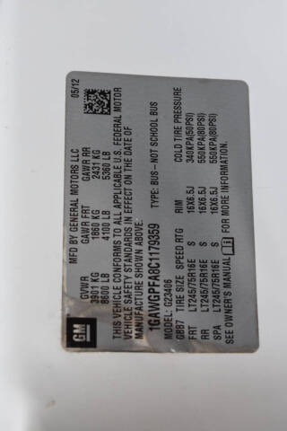 2012 Chevrolet Express LS 2500