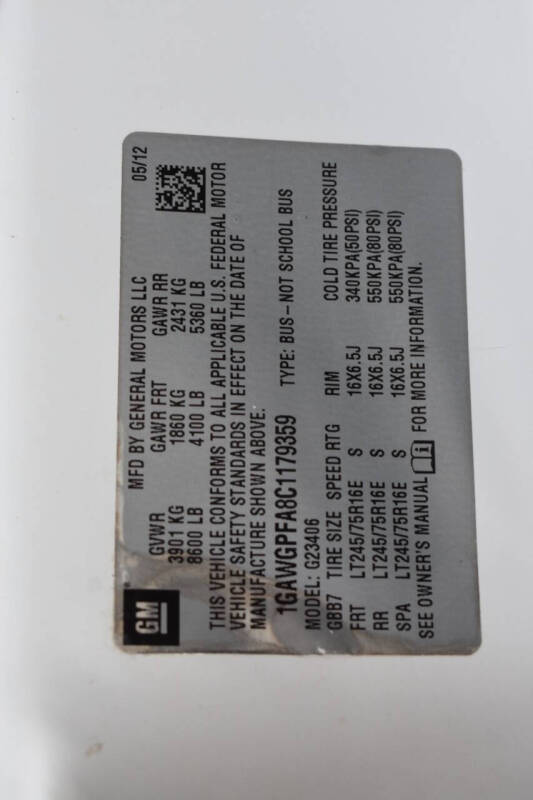 2012 Chevrolet Express LS 2500