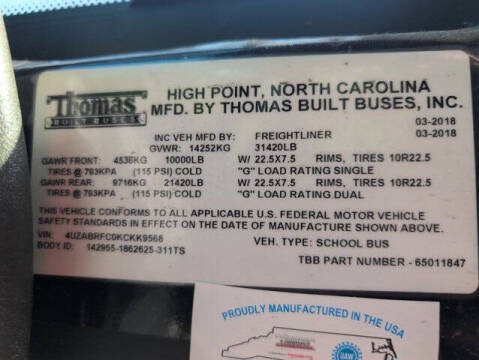 2019 Freightliner B2 Chassis