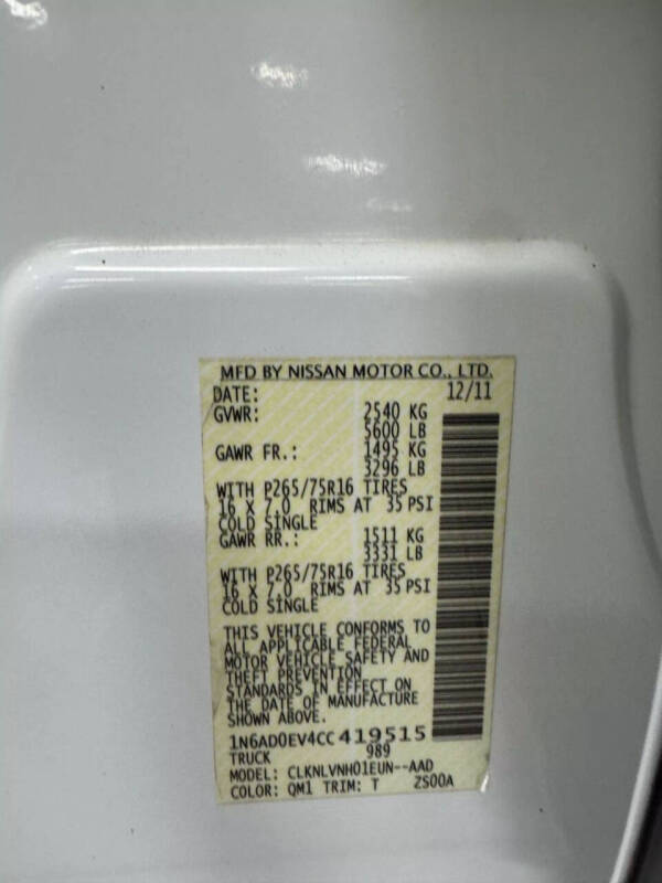 2012 Nissan Frontier