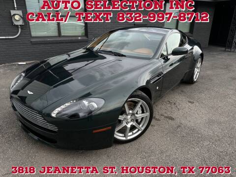 2008 Aston Martin V8 Vantage for sale at Auto Selection Inc. in Houston TX