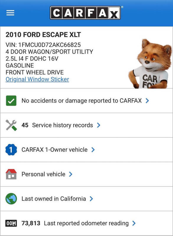 2010 Ford Escape XLT