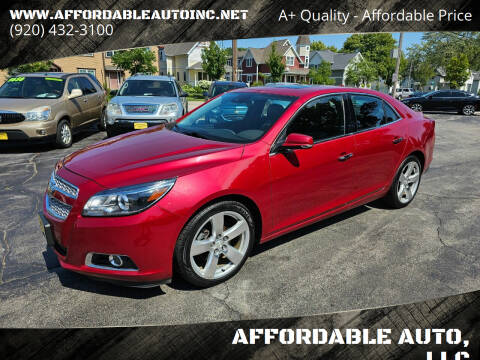 2013 Chevrolet Malibu for sale at AFFORDABLE AUTO, LLC in Green Bay WI