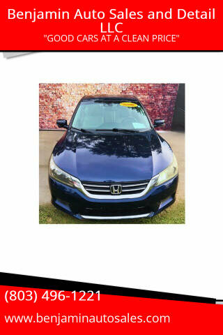 2014 Honda Accord for sale at Benjamin Auto Sales and Detail LLC in Holly Hill SC