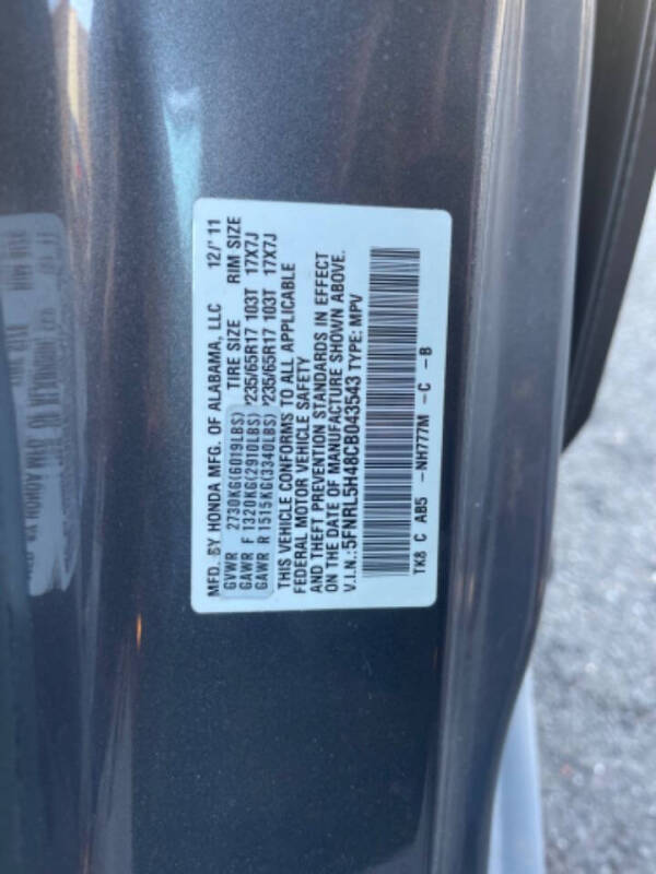 2012 Honda Odyssey EX