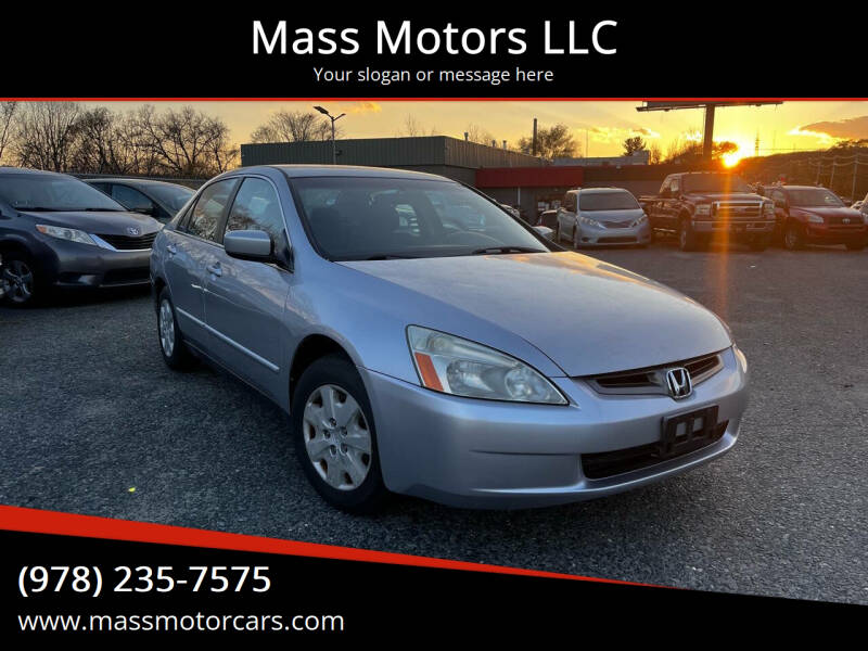 2003 Honda Accord for sale at Mass Motors LLC in Worcester MA