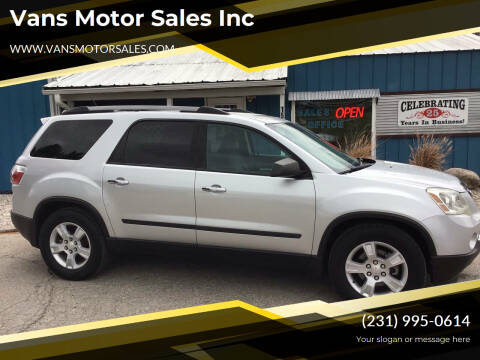 2010 GMC Acadia for sale at Vans Motor Sales Inc in Traverse City MI