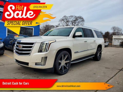 2015 Cadillac Escalade ESV for sale at Detroit Cash for Cars in Warren MI