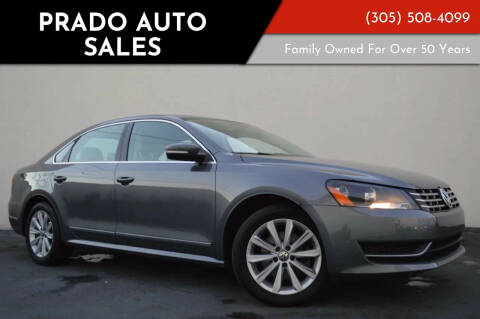 2013 Volkswagen Passat for sale at Prado Auto Sales in Miami FL