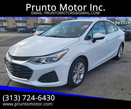 2019 Chevrolet Cruze for sale at Prunto Motor Inc. in Dearborn MI