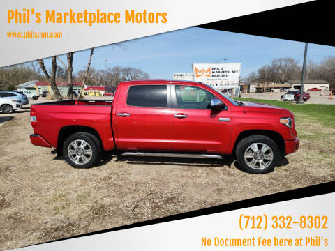 2014 Toyota Tundra for sale at Phil's Marketplace Motors in Arnolds Park IA