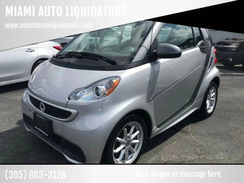 2015 Smart fortwo electric drive for sale at MIAMI AUTO LIQUIDATORS in Miami FL