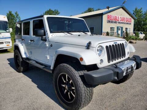 2014 Jeep Wrangler Unlimited for sale at Reliable Cars Sales in Michigan City IN