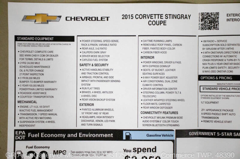 2015 Chevrolet Corvette Stingray