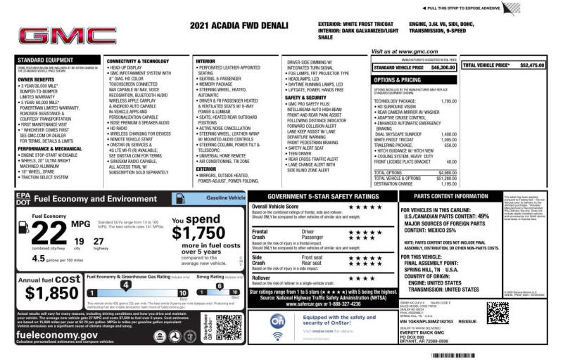 2021 GMC Acadia Denali