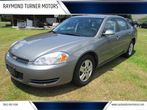 2008 Chevrolet Impala for sale at RAYMOND TURNER MOTORS in Pamplico SC