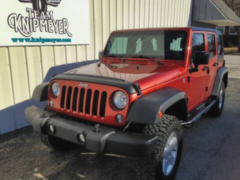 2014 Jeep Wrangler Unlimited for sale at Team Knipmeyer in Beardstown IL
