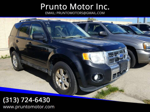 2011 Ford Escape for sale at Prunto Motor Inc. in Dearborn MI