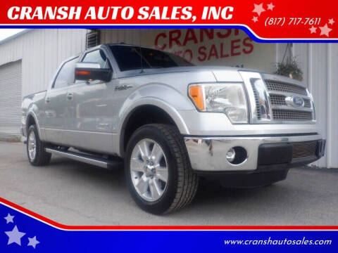 2011 Ford F-150 for sale at CRANSH AUTO SALES, INC in Arlington TX