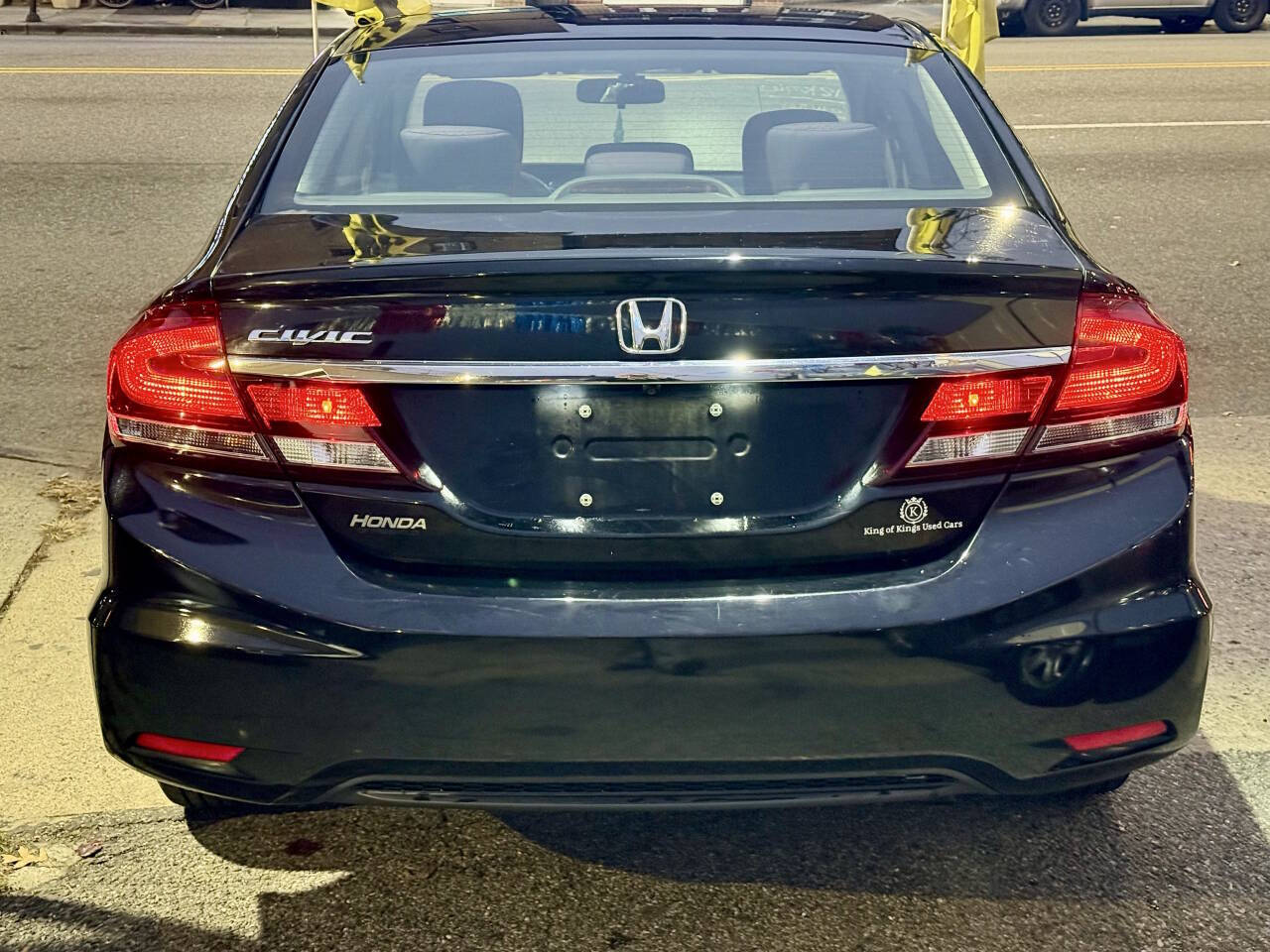 2014 Honda Civic LX 4dr Sedan CVT - Black exterior view 9