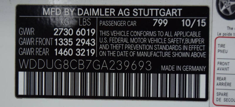 2016 Mercedes-Benz S-Class S 550