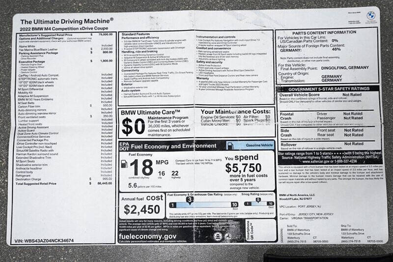 2022 BMW M4 Competition xDrive