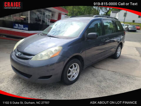2006 Toyota Sienna for sale at CRAIGE MOTOR CO in Durham NC