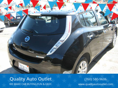 2013 Nissan LEAF for sale at Quality Auto Outlet in Vista CA