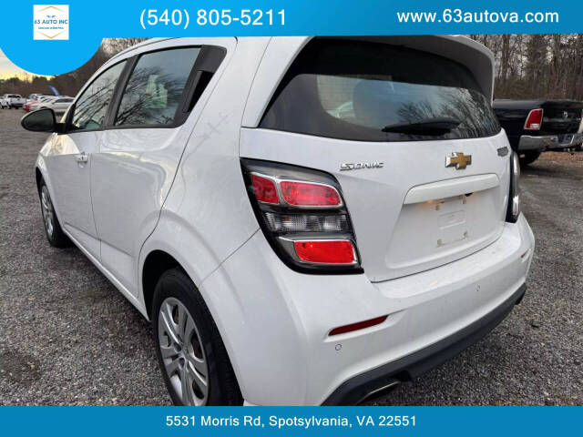 2019 Chevrolet Sonic for sale at 63 Auto Inc in Spotsylvania, VA