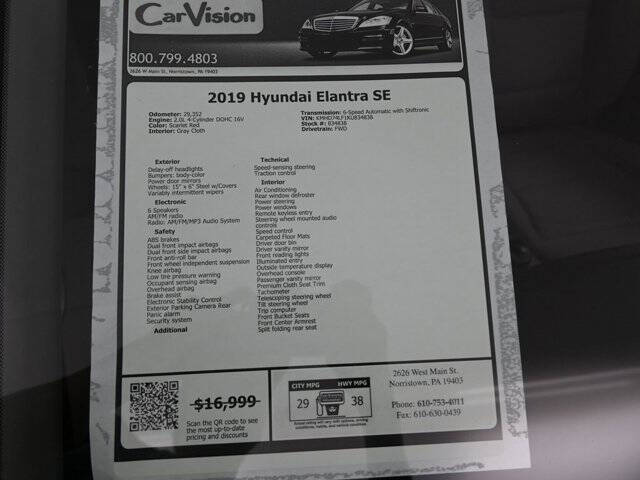 2019 Hyundai Elantra SE